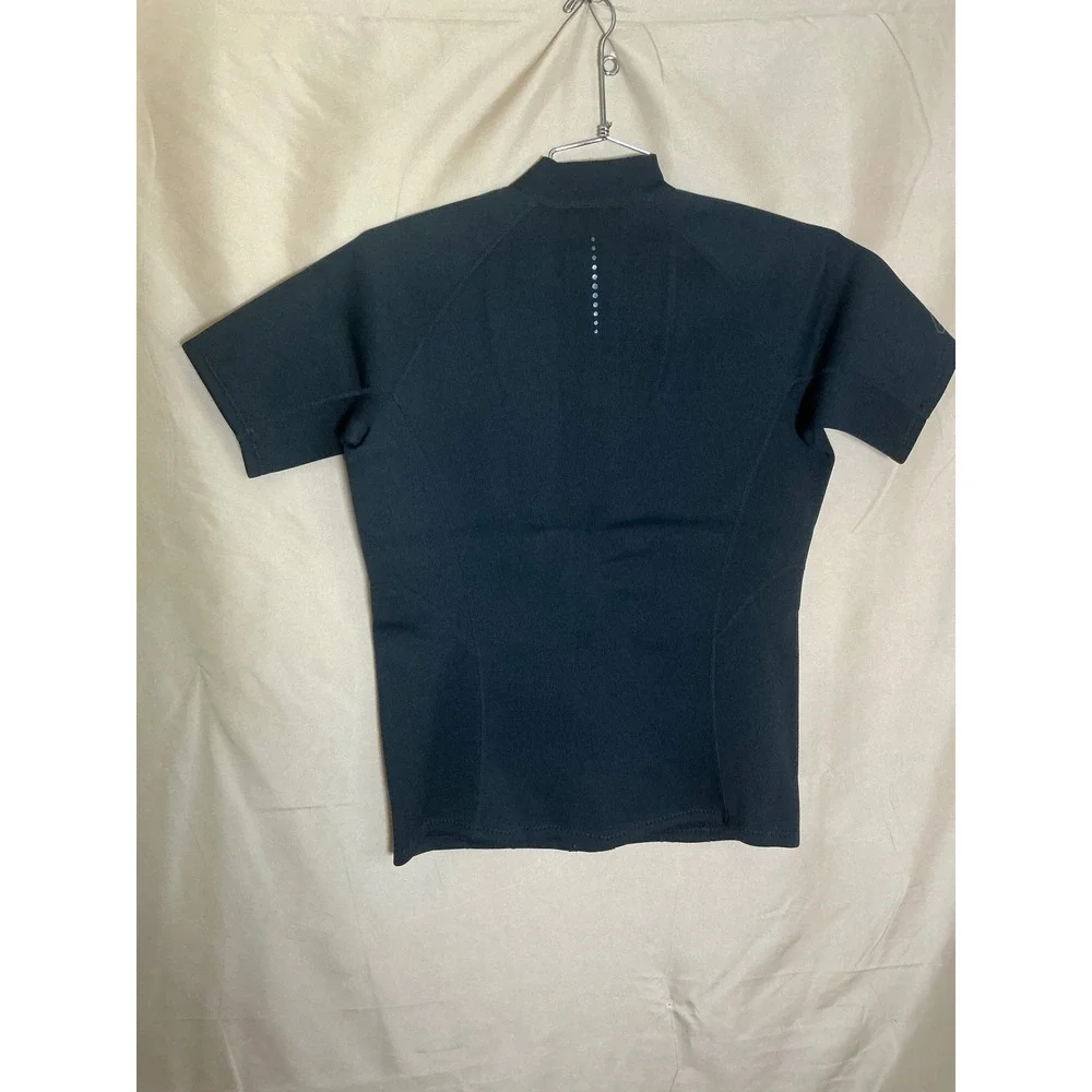 GoldFin Wetsuit Top Mens XXXL Black Excellent Short Sleeve Full Zip‎ Neoprene